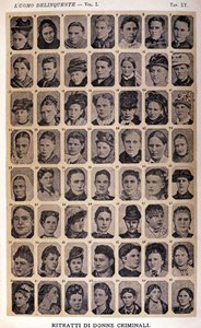 犯罪者の女性たちのポートレート。イタリアの犯罪学者チェーザレ・ロンブローゾ（1835-1909）が集めた写真集。"犯罪者 "の写真 作： Unknown photographer