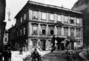 1897年以前のプラハ。作家フランツ・カフカが生まれた建物。 作： Unknown photographer