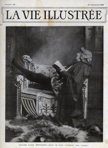 シェイクスピアの「ハムレット」を演じるサラ・ベルナール（1844-1923） - 1899年のIllustered Life誌の表紙 作： Unknown photographer