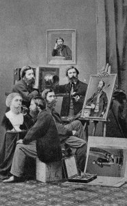 彫刻家、画家、写真家の3つの顔を持つアーティスト。写真、19世紀後半、パリColl.セルバ。 作： Unknown photographer