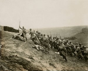 14～18年戦争（1914年～1918年） - 宣伝 - 1914年に編集された写真立体視ガラス板LSU（L.S.U. La Stereoscopie Universelle）：ノートルダム・ド・ロレットの大尖塔の撤去（パ＝ド＝カレー県アブラン・サン・ナゼール県 作： Unknown photographer