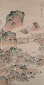 青緑風の春の風景 作： Uragami Shunkin