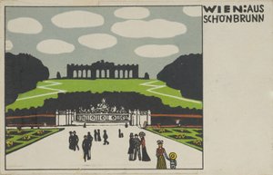 ウィーン: シェーンブルンから ウィーン: シェーンブルンから, 1908. 作： Urban Janke