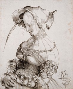 1518年、半身像の売春婦。 作： Urs Graf