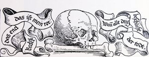 死を描いたVenal Loveの木版画、約1511年 作： Urs Graf