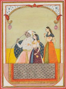 マハラジャ シュリ アナンド シンジとその配偶者 作： Ustad Murad