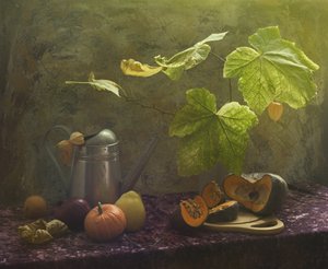 秋の収穫の静物画 作： 