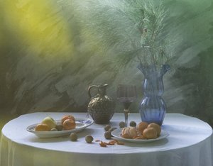 素朴な果物の静物画