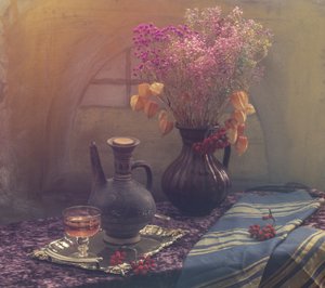 温もりのある秋の静物画 作： 