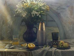 野の花と新鮮な果物 作： UstinaGreen