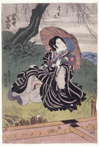 岩井ハンシール？ 修道女清玄の役割で（カラー木版画）