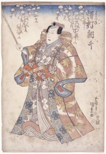 沢村トッシュ？ 義経の役割で（カラー木版画） 作： Utagawa (1786 1865) Kunisada
