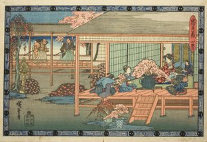 連載「忠臣蔵の仇討ち」より第4幕「四段目」 作： Utagawa Hiroshige