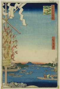 浅草川大川端宮戸川（浅草川大川端宮戸川）"名所江戸百景 "より