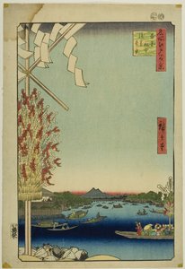 浅草川大川端宮戸川（浅草川大川端宮戸川）"名所江戸百景 "より