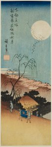 連載「東都名所図」より 新吉原絵門坂秋月 作： Utagawa Hiroshige