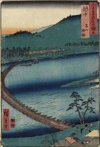 1853年9月、エチュ州富山のボートブリッジ