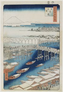 晴れた後の雪、日本橋、1856年5月