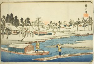 連載「東都名所」より 真崎雪晴の図 作： Utagawa Hiroshige