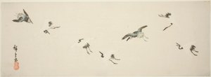 飛行中のクレーン 作： Utagawa Hiroshige