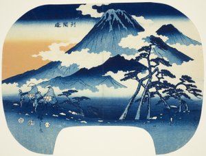 信州浅間山遠景 作： Utagawa Hiroshige