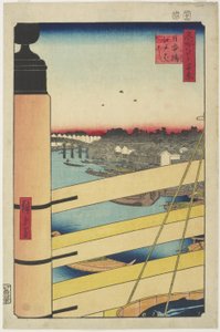 1857年12月、日本橋からの江戸橋
