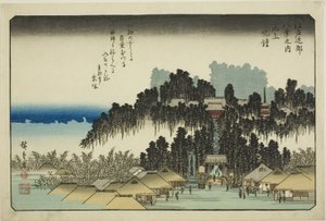 絵ヴェ人ｇ ベッｌ あｔ 池上 （池上 の 板書）、 ｆろｍ テェ セリエｓ ”英ｇｈｔ ヴィエｗｓ 員 テェ エンビロンｓ おｆ 江戸 （江戸 金庫 八景 の うち）” 作： Utagawa Hiroshige
