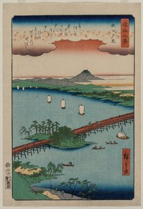 近江八景 瀬田夕焼け 作： Utagawa Hiroshige