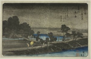 連載「江戸近江八景の内」より 吾妻の森やう 作： Utagawa Hiroshige