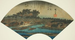 連載「東都八景」より 松知山夕雨（まつちやまやう） 作： Utagawa Hiroshige