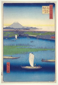 名所江戸百景 三俣分岐のフェアウェルディープ 作： Utagawa Hiroshige