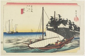 Ferry Gate of Shichiri, Kuwana, c. 1833