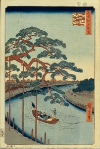 五松と小名木運河名所江戸百景1856-1858 作： Utagawa Hiroshige