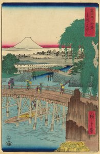 「富嶽三十六景」より 東都一国橋（東都一国橋） 作： Utagawa Hiroshige