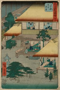 シリーズ "東海道五十三次 "より「石部 作： Utagawa Hiroshige