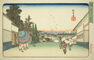 霞が関、 ｆろｍ テェ セリエｓ ”ファもうｓ Ｐァ背ｓ 員 江戸 （事 名所）” 作： Utagawa Hiroshige