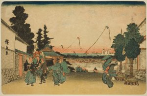 霞が関、 ｆろｍ テェ セリエｓ ”ファもうｓ Ｐァ背ｓ 員 江戸 （事 名所）” 作： Utagawa Hiroshige