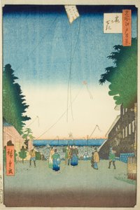 霞が関、 ｆろｍ テェ セリエｓ ”尾根 分ｄレｄ ファもうｓ ヴィエｗｓ おｆ 江戸 （名所 江戸 百景）” 作： Utagawa Hiroshige