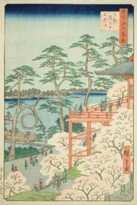 名所江戸百景 第11景「上野清水堂・不忍池 作： Utagawa Hiroshige