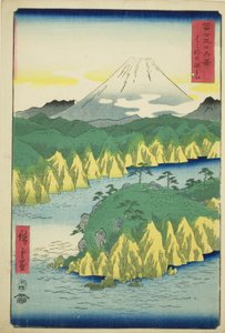 「富嶽三十六景」より 箱根の湖水