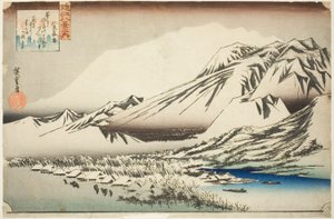 連載「近江八景の内」より 比良山残雪（ひらのぼせつ） 作： Utagawa Hiroshige