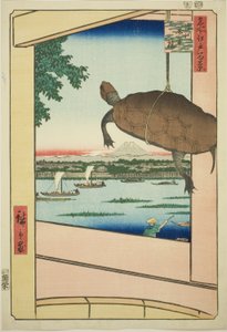 まんえん Ｂりｄげ、 ふかがわ （ふかがわ まんえんばし）、 ｆろｍ てぇ せりえｓ ”おね ふんｄれｄ ふぁもうｓ ゔぃえｗｓ おｆ えど （めいしょ えど ひゃっけい）” 作： Utagawa Hiroshige