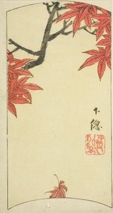 下総のもみじ（下総・もみじ） 「くにづくしはりまぜずえ」シリーズ 7枚目