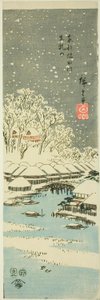 東都隅田川まつちやま 隅田川から見たまつちの丘 無題の地方風景 作： Utagawa Hiroshige