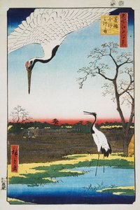 三河島・金杉・箕輪 名所江戸百景, 1856-1 作： Utagawa Hiroshige