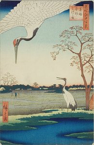 箕輪・金杉・三河島 "名所江戸百景 "シリーズよりNo.102 作： Utagawa Hiroshige