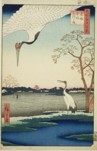 みのわ、 かなすぎ、 みかわしま、 ｆろｍ てぇ せりえｓ “おね ふんｄれｄ ふぁもうｓ ゔぃえｗｓ おｆ えど （めいしょ えど ひゃっけい）” 作： Utagawa Hiroshige