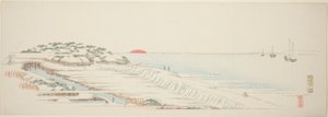 江戸周辺十三景 須崎雪の朝 作： Utagawa Hiroshige