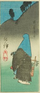 紀伊国高野山（紀伊、高野） 紙一号の部 シリーズ「地方の切り絵」より16枚 作： Utagawa Hiroshige