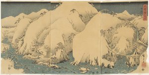 1857年8月、木曽峠の山と川